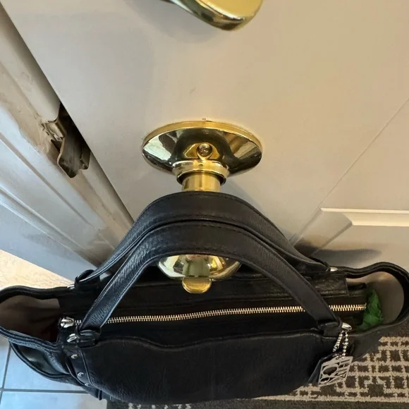 Coach Black Park Carrie Studded Leather Hobo Satchel with Coach tags. April 2014 - Picture 2 of 16